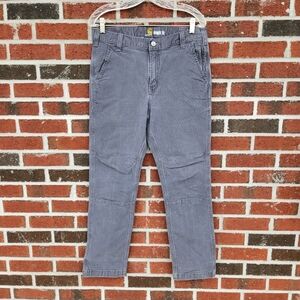 Carhartt Gray Men's Double Knee Work Pants Size 33x30